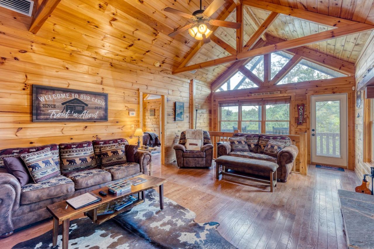 Trout N' About Your Blue Ridge Mountains Retreat, Hot Tub + Game Room! Ellijay Extérieur photo
