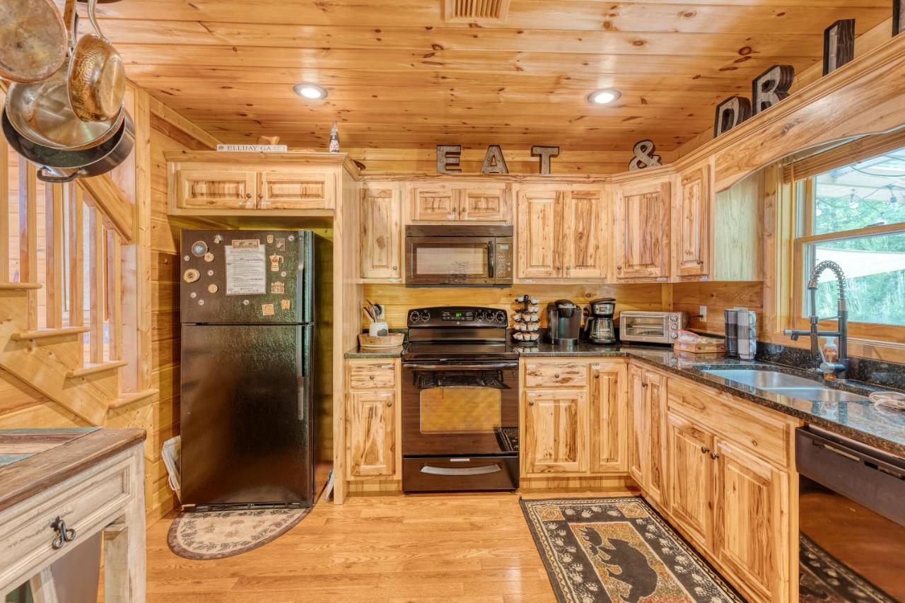 Trout N' About Your Blue Ridge Mountains Retreat, Hot Tub + Game Room! Ellijay Extérieur photo